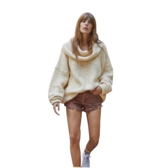 New Free People cowl neck Knitted  Sweater - Picture 8 of 14